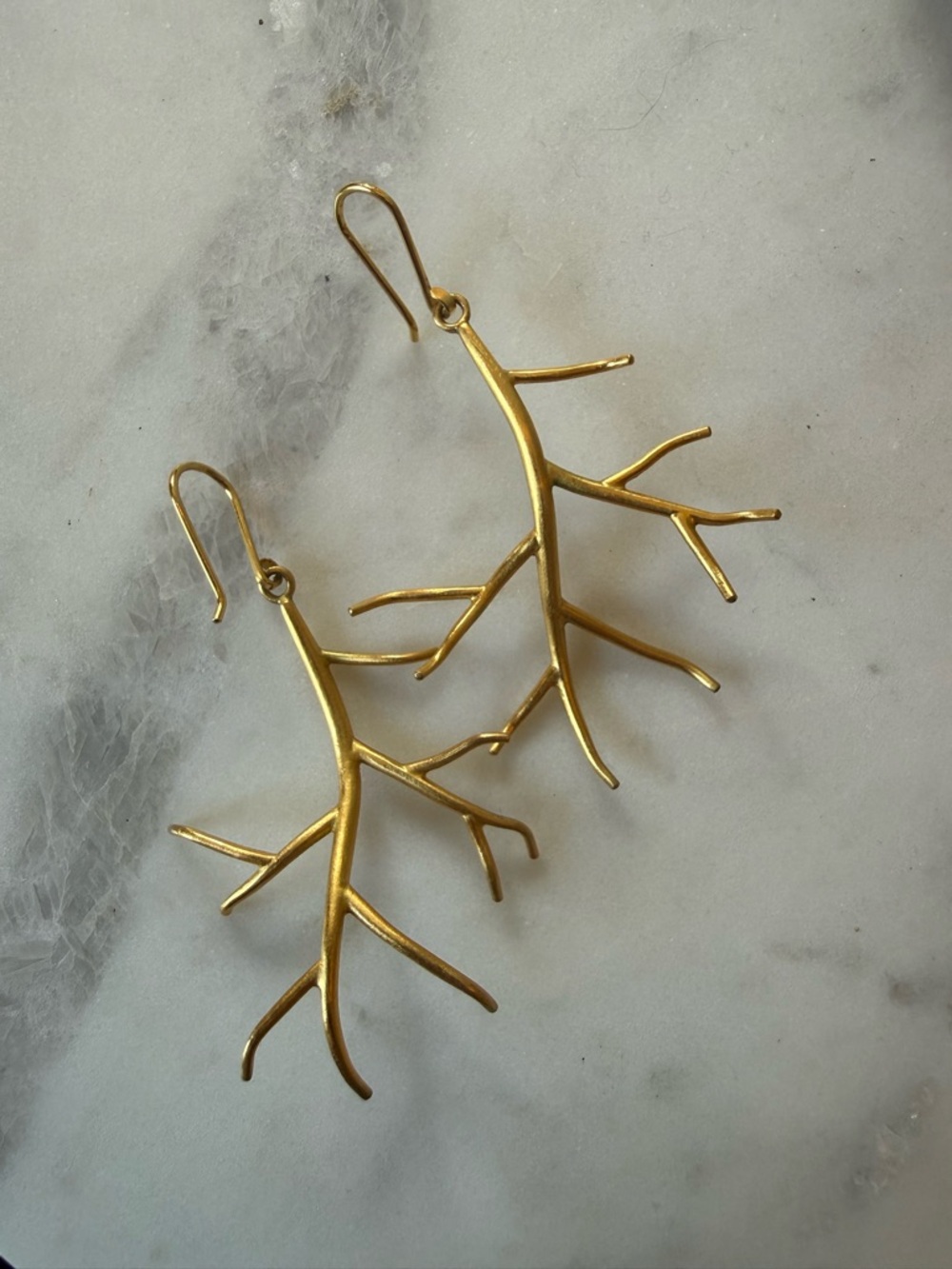 Hannah Blount Gold Branch Drop Earrings